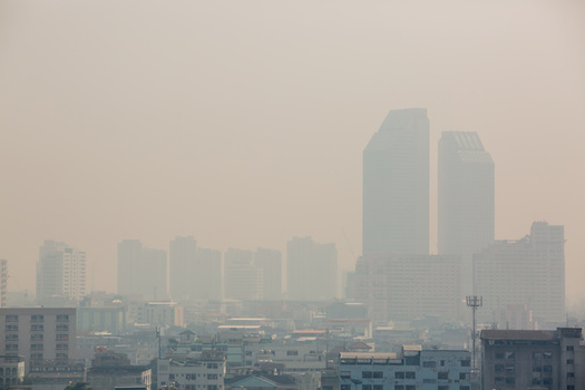 Early studies from researchers at Harvard University found a small increase in long-term exposure to air pollution can lead to a large increase in the COVID-19 death rate. (Adobe Stock)
