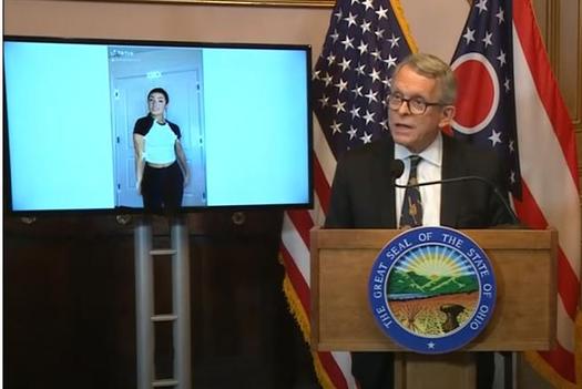 Ohio Gov. Mike DeWine is using TikTok to spread public-health messages among youths. (ohiochannel.org)