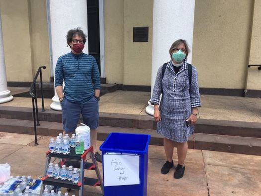 Parishioners from St. John's Episcopal Church in Lafayette Square supported the peaceful demonstrators, the same day as President Donald Trump's unannounced visit to the church. (St. John's Church/Facebook)
