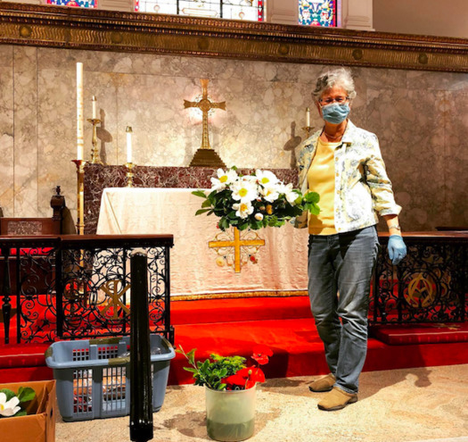 Behind the scenes at St. John's Episcopal Church, which was sprayed with graffiti over the weekend and saw an unannounced visit by President Donald Trump on Monday. (St. John's Church/Facebook)
