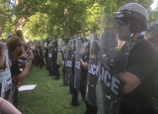 Washington Protesters Decry Police Use Of Military Style Tactics Public News Service