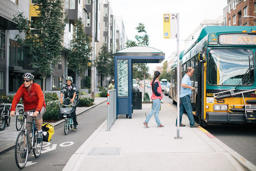 Bus Rapid Transit lines have helped transform communities across the globe, boosting local economies. (Adam Coppola Photography/Flickr)