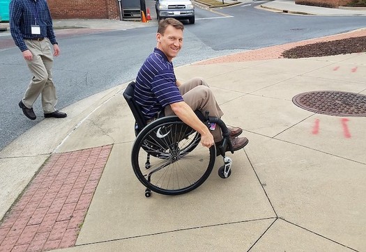 The ADA requires many employers to provide reasonable accommodations to employees with disabilities, and requires accessibility improvements in public spaces. (PEDS/Flickr)