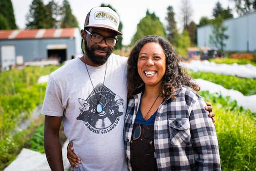 Mudbone Grown co-farm managers Art Shaver and Shantae Johnson are heading an effort to provide relief for Black Oregonians during the pandemic. (Mudbone Grown)