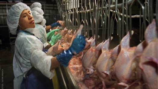 Virginia's new workplace safety rules are expected to help poultry workers who have been hit hard by coronavirus outbreaks. (Earl Dotter/Oxfam America)