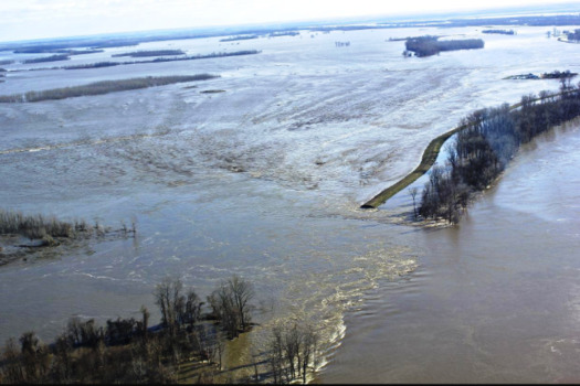 Landowners in southern Illinois continue to struggle with flooding after a 2016 breech in the Len Small Levee. (IDNR)