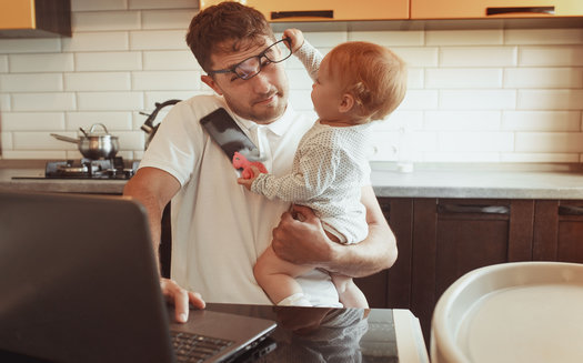 An online report says nearly 30,000 South Dakota households include two parents whose work doesn't allow them to stay at home with their kids all day, and more than 11,000 single-parent households. (Adobe Stock)