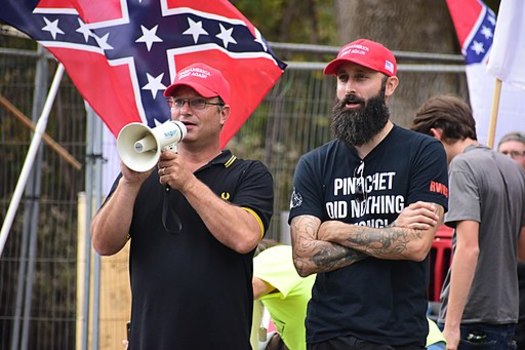 Members of the Proud Boys have protested at many anti-racism rallies this year and were part of the Charlottesville 