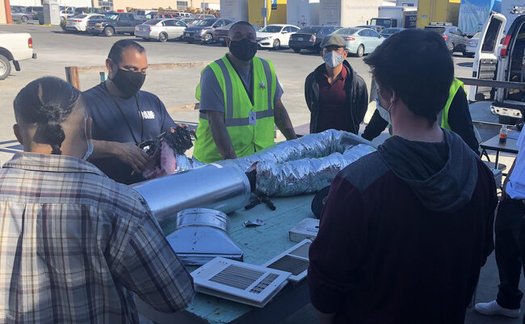 Classes like this one, in heating, ventilation and air conditioning (HVAC) technology, offer skills that will help connect California workers to jobs. (Goodwill)