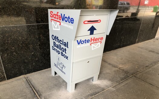 The City of Milwaukee has more than a dozen absentee ballot drop boxes across the city. Wisconsin voters who have yet to turn in absentee ballots are urged to find a drop-off site rather than mail them. (urbanmilwaukee.com) 