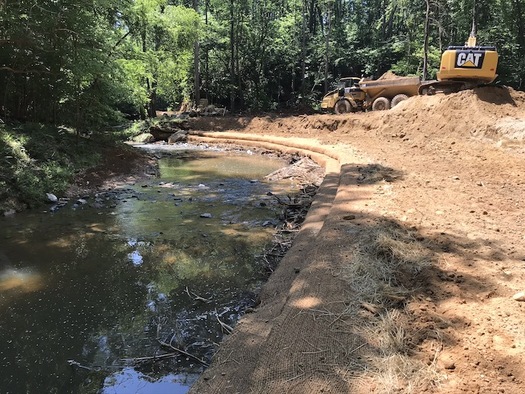 The superintendent of Pilot Mountain State Park in Pinnacle, North Carolina, reached out to Resource Institute for a solution to stop erosion for one of its streams. (Paula Worden)