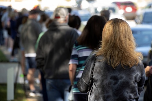 Elections officials say people planning to vote on Election Day should come prepared for an extended wait to cast their ballot. (sharkshock/Adobe Stock)