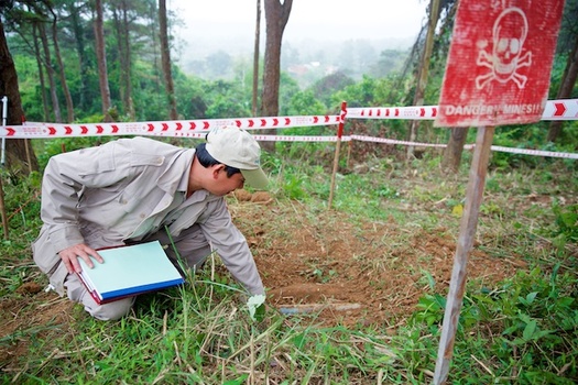 The organization PeaceTrees Vietnam clears 18 to 20 mines a day in the central part of the country. (PeaceTrees Vietnam)