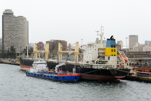 A coalition says New York still has state subsidies for cargo-ship bunker fuel, one of the most carbon-polluting fuels still in use. (Alexey Seafarer/Adobe Stock)