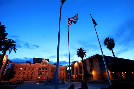 About 1,000 protesters, some of them armed, were in Phoenix on Wednesday while rioters broke into the U.S. Capitol. (Gage Skidmore/Flickr)