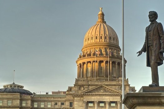 Before Wednesday's siege on the U.S. Capitol, far-right protesters stormed the Idaho Capitol in August. (Ken Wilcox/Flickr)