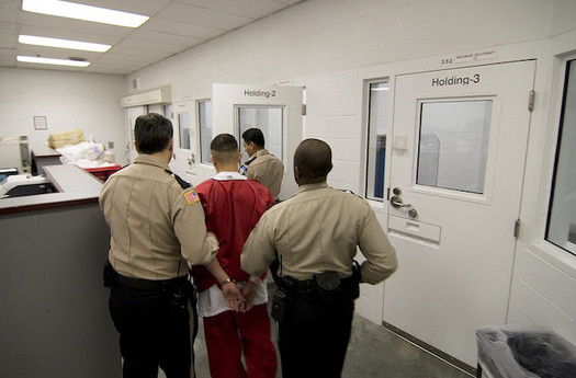 About four in five people in U.S. Immigration and Customs Enforcement custody were in privately run facilities as of January 2020. (Common Language Project/Flickr)