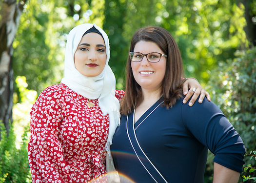 Maryam Nasar, alongside her mentor above, was born in Iraq and arrived in Idaho as a refugee in 2010. (Madeline Rose Scott)