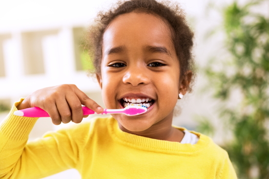 During Children's Dental Health Month, dentists recommend families maintain good oral health routines, even if the pandemic is delaying trips to the dentist. (Adobe Stock)