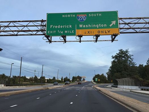 Maryland officials originally said no homes would be destroyed during construction of new toll lanes on Interstate 270, but revised plans indicate some will. (Wikimedia Commons)