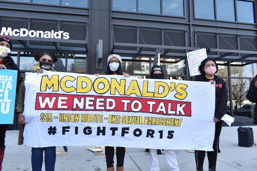 Since 2016, McDonald's employees in the United States have filed more than 50 complaints of sexual harassment. (Fight for $15 and a Union)