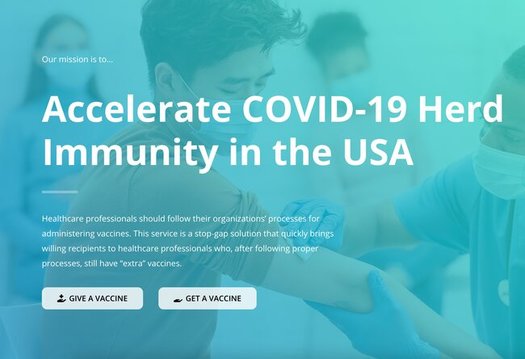 Extravaccinenotifier.com' is a free site that helps clinics and pharmacies reach people who are willing to rush down and receive last-minute leftover vaccine shots. (ExtraVaccineNotifier.com)
