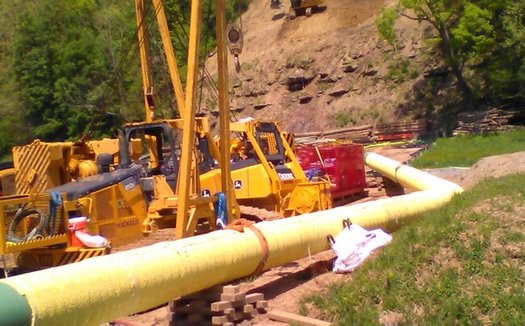 This feeder line in Monongalia County is part of the larger Mountain Valley Pipeline under construction to bring gas from West Virginia to Virginia. (Jim Kotcon)