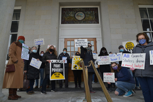 Gov. Chris Sununu's budget proposal has a total cost of $6.83 billion for fiscal year 2022. (Timothy Chrysostom/Granite State Progress)