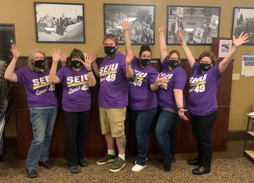Three years in the making, the bargaining team for workers at Providence Milwaukie Hospital are celebrating their first contract. (SEIU Local 49)