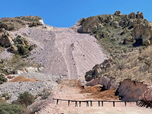 To create a route for the southern border wall between the U.S. and Mexico, the Trump administration used blasting techniques typically reserved for mining operations. (John Darwin Kurc)