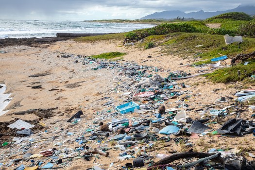 Backers of a new initiative say nearly 9 million tons of plastic waste ends up in the world's oceans each year. (Raftography/Sustainable Coastlines)