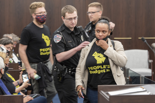 North Carolina activist Kathy Greggs was arrested at the state's General Assembly for attempting to make a public comment on the state budget. (Steven Whitsitt)