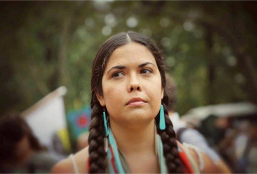 Tara Houska, founder of Giniw Collective, has worked with other tribal activists such as Winona LaDuke in trying to stop the Line 3 oil pipeline project. (Photo courtesy of honortheearth.org)