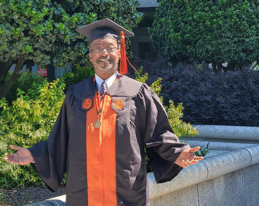 Michael Watkins of Raleigh spent six months in prison for felony breaking and entering in 1988 and the next three decades getting his life on track. He earned a bachelor's degree last year at Campbell University in Buies Creek, N.C. (Michael Watkins)