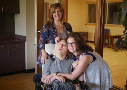 Rachel Winn, right, says her new van should be handicap accessible for her son by November. (Rural Dynamics)