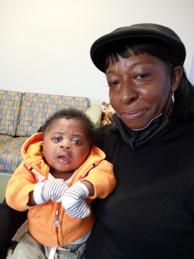 Danita Churchill from East Palo Alto works from home and cares for her grandson, Erron. She is currently fighting a rent hike and says she fears eviction. (Courtesy Danita Churchill)