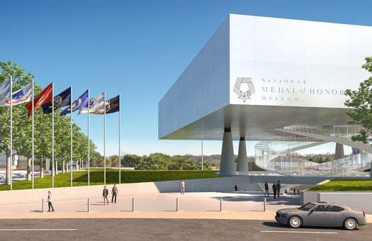 An artists' rendering of the proposed National Medal of Honor Museum. (NMOHM)