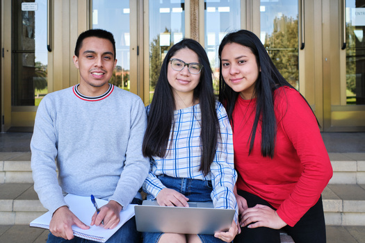 A new study finds that after six years, fewer than one-third of Latinx community college students are supported to transfer to a four-year college or university. (Abraham/Adobe Stock)