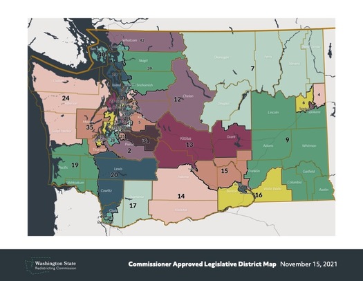 The 14th and 15th legislative districts are a point of contention for Latino and indigenous communities in the region. (Washington State Redistricting Commission)