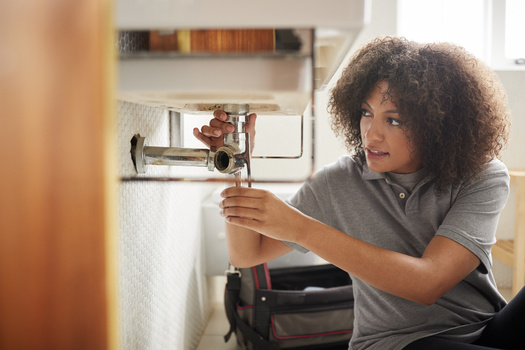 Just 2.3% of plumbers in the United States are women. (Monkey Business/Adobe Stock)