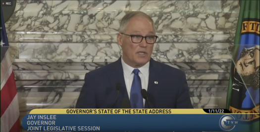 Gov. Jay Inslee opened Washington state's legislative session, which is a short, 60-day session in 2022. (TVW)