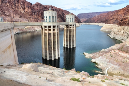 Lake Mead, which holds most of the water supply for five Western states, is at a record low level after two decades of drought. (topenugato/Adobe Stock) 