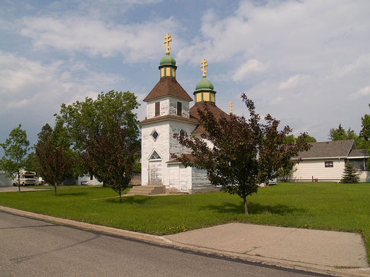 Holy Trinity Ukrainian Greek Orthodox Church in Wilton, N.D. (Flickr/Andrew Filer)