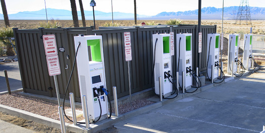 One of the state's newest electric-vehicle charging stations is located in Primm. (NV Energy)