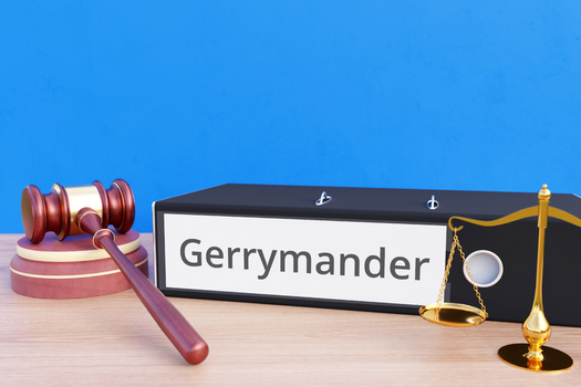 A redistricting lawsuit claims that the decision to divide Pahrump into two legislative districts disadvantages Republican voters. (MQ Illustrations/Adobestock)