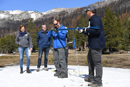 California just experienced the driest three months on record, which has led to extremely low snowpack, part of a severe drought linked by experts to climate change. (California Dept. of Water Resources)