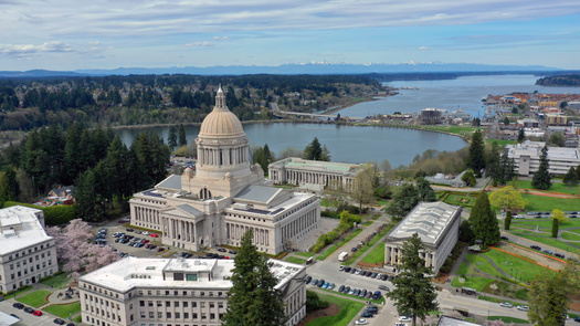 Olympia has been adapting to climate change by reducing flooding and restoring estuaries near its downtown. (Christopher Boswell/Adobe Stock)