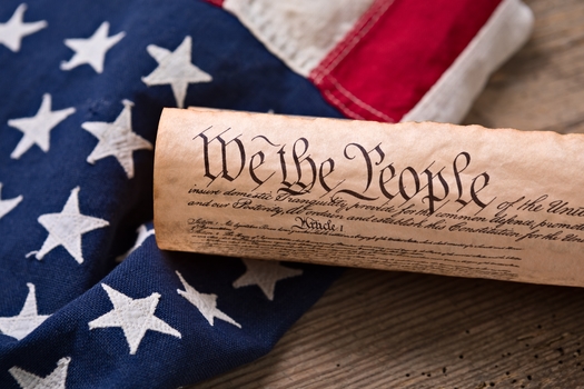 The 14th Amendment to the U.S. Constitution holds that government officials who violate their oath of office by insurrection or rebellion shall be barred from holding any future public office. (eurobanks/Adobe Stock)<br /><br />