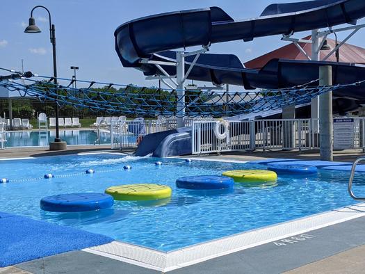 The outside pool's slide and lily pad in the Township of Upper St. Clair. (Courtesy Township of Upper St. Clair)