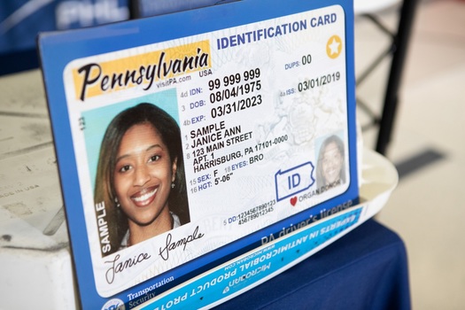 REAL ID-compliant products are marked with a gold star in the upper right corner. (Commonwealth Media Services)